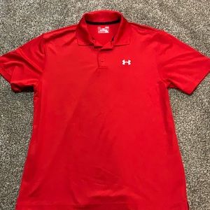 Under Armour Heat Gear Polo. Red. Large.